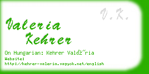 valeria kehrer business card